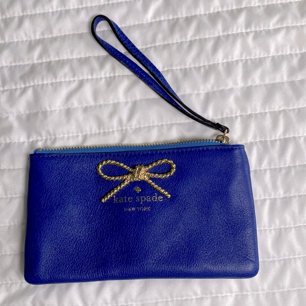 Blue Kate Spade clutch